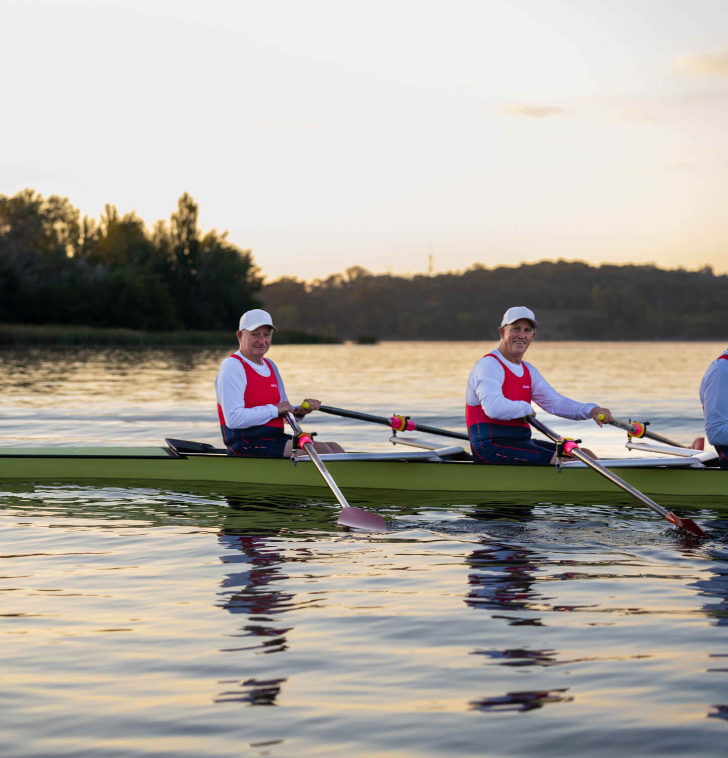 MENS RED SHED WHITE ROWING LONG SLEEVE